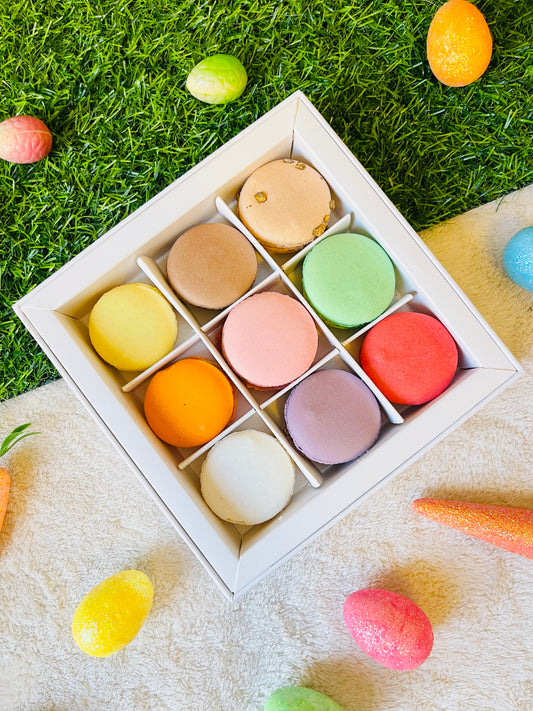 Easter 9 piece mixed macarons