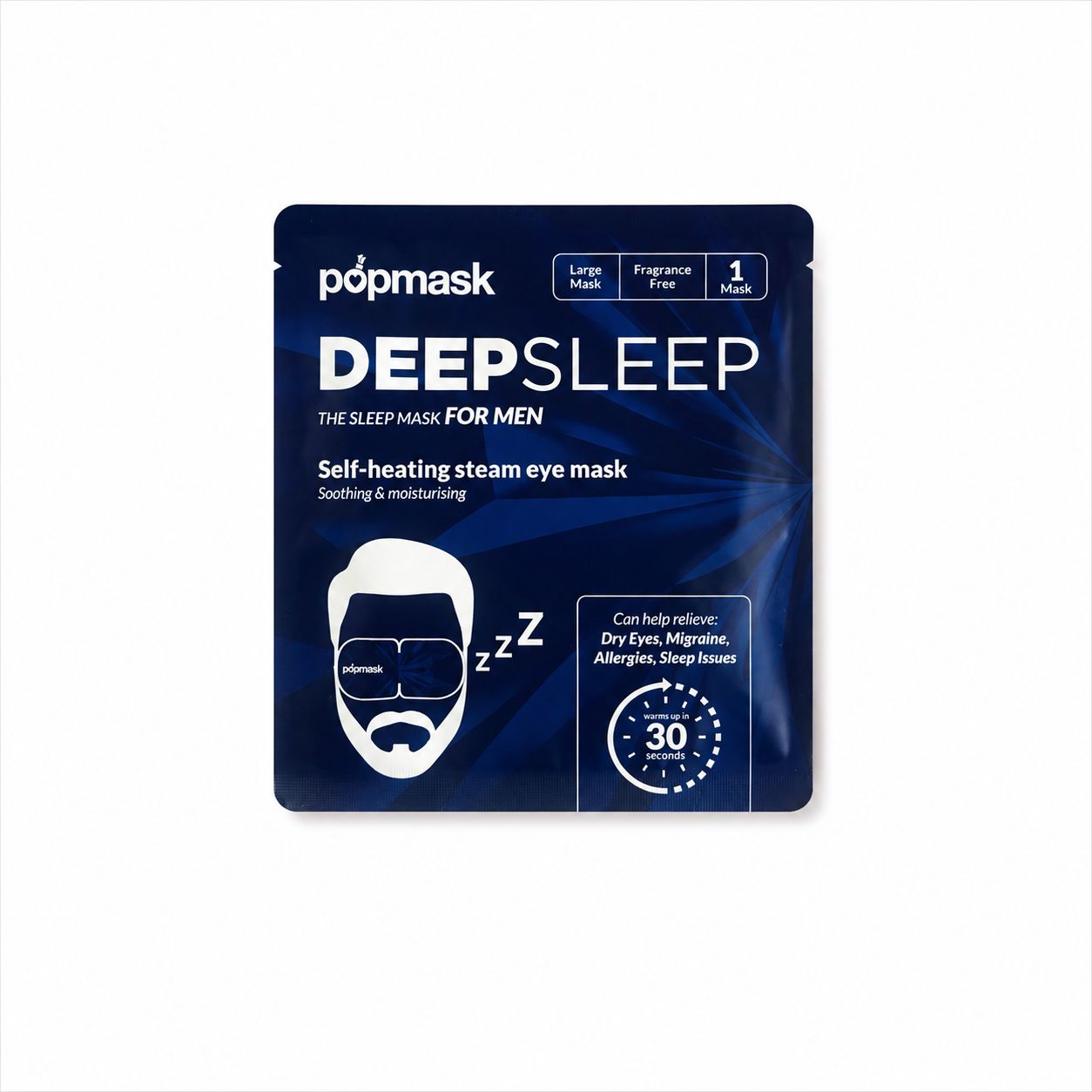 Deep Sleep Self-Heating Steam Eye Mask for Men