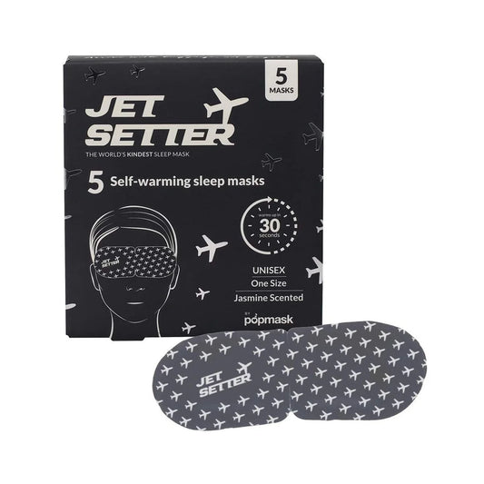 Self-warming jet setter sleep masks