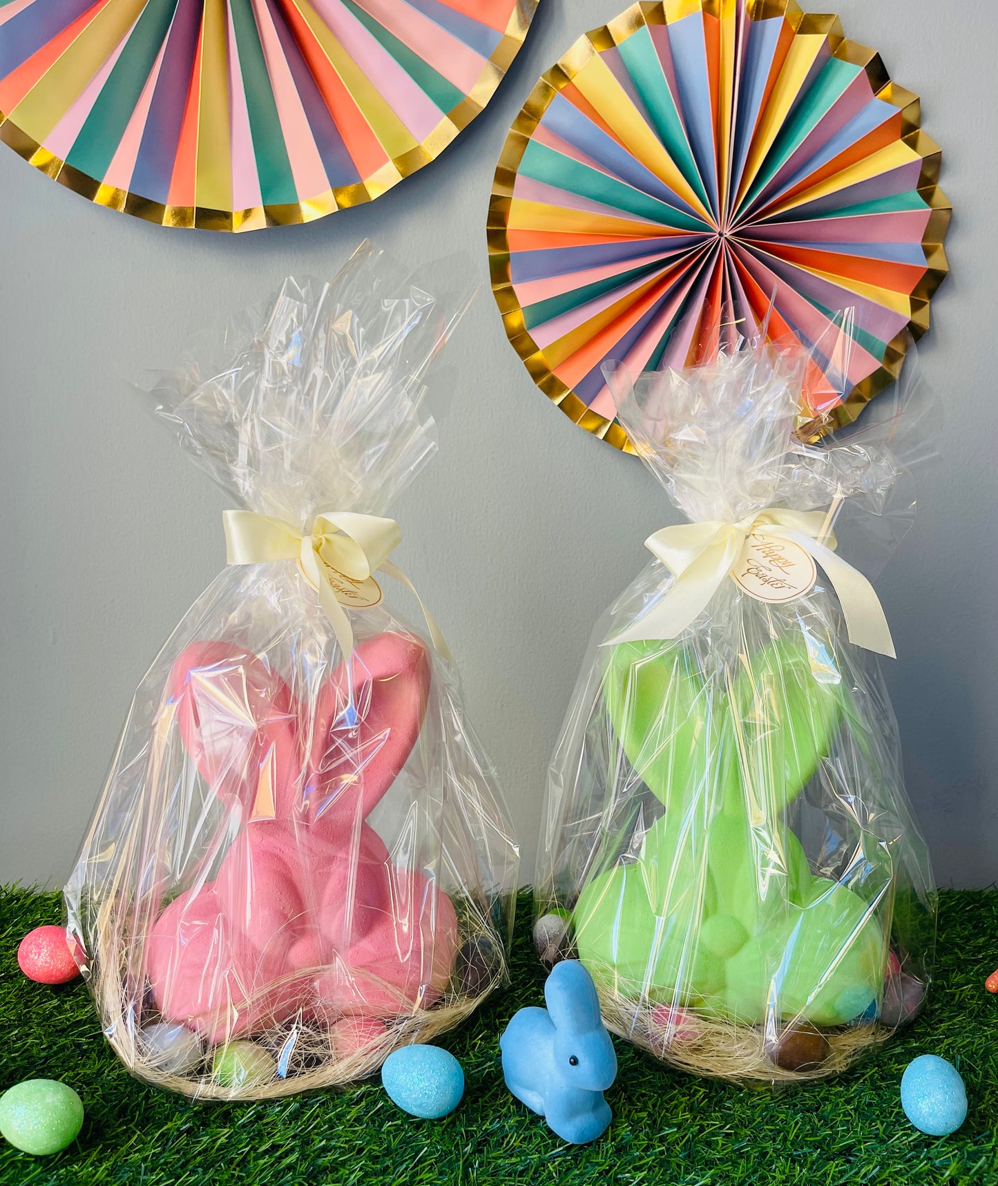Green Easter Milk Chocolate Bunny Head with Mini Eggs
