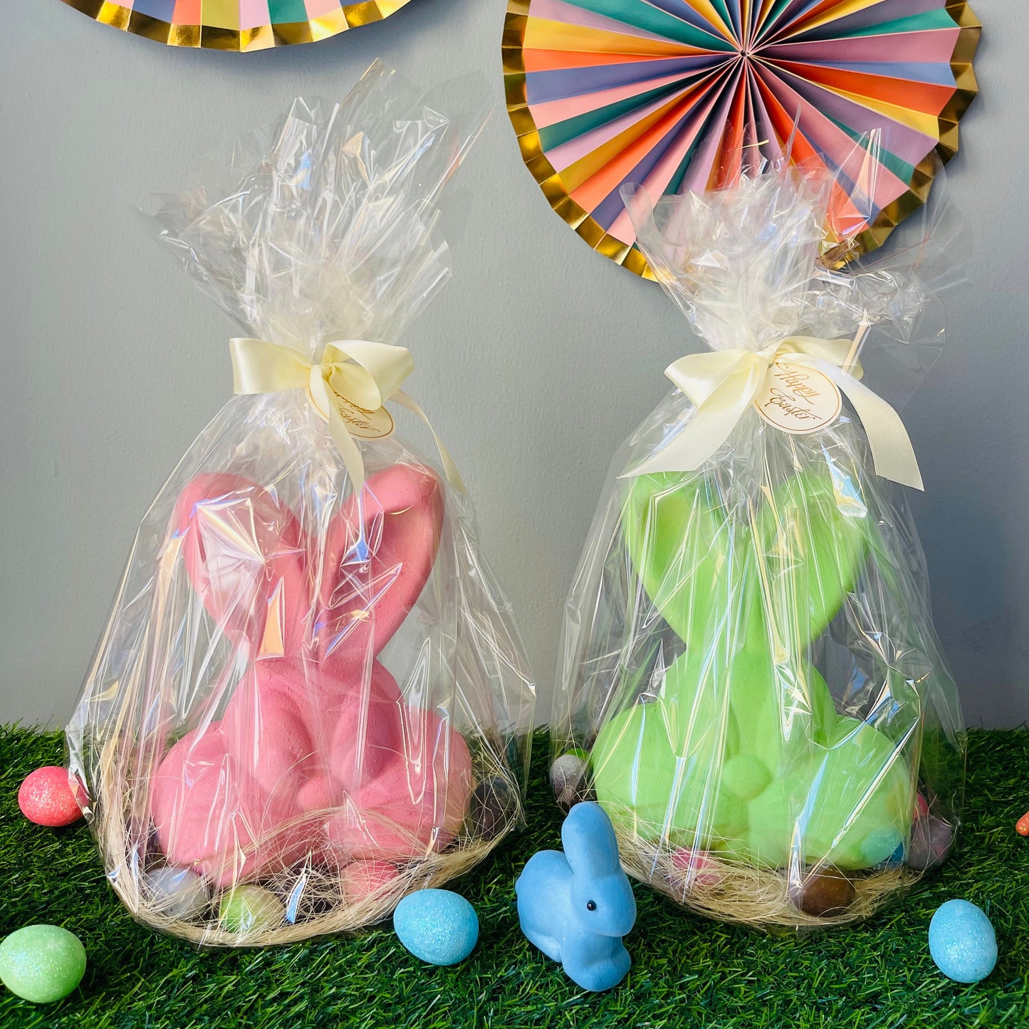 Green Easter Milk Chocolate Bunny Head with Mini Eggs
