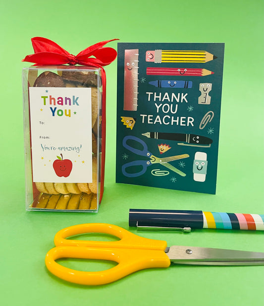 Thank you Teacher cookie and greeting card