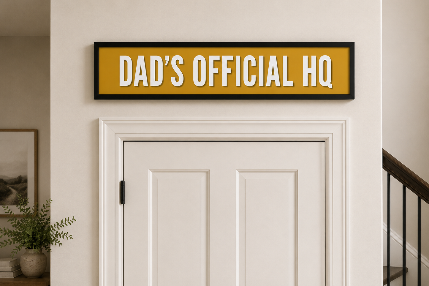 DAD’S OFFICIAL HQ Framed Print
