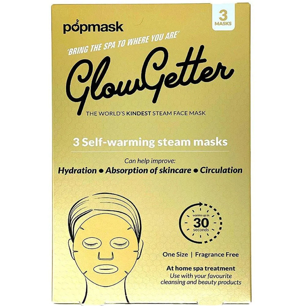 Popmask Glow Getter Self Warming Steam Face Masks 3 Pack
