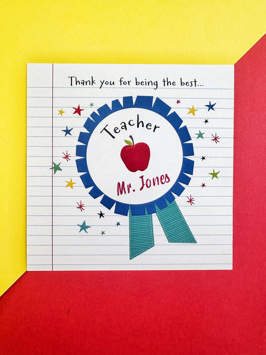 Teacher Card - Teacher Award