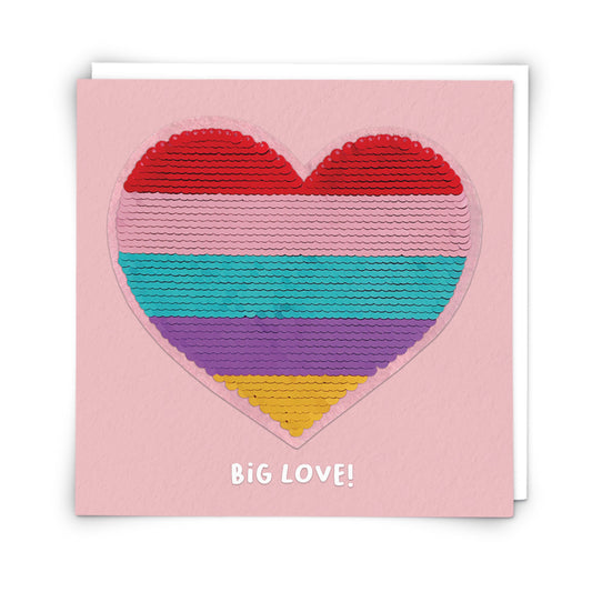 Sequin Heart Card