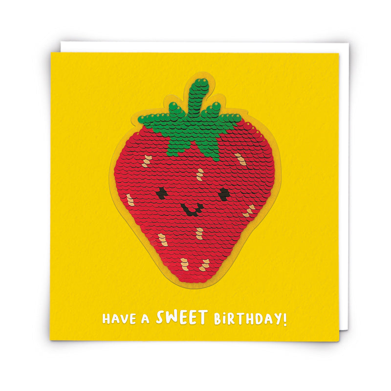 Sequin Strawberry Card