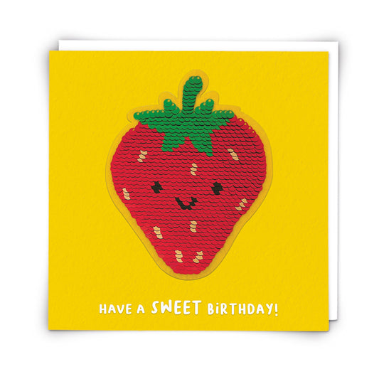 Sequin Strawberry Card