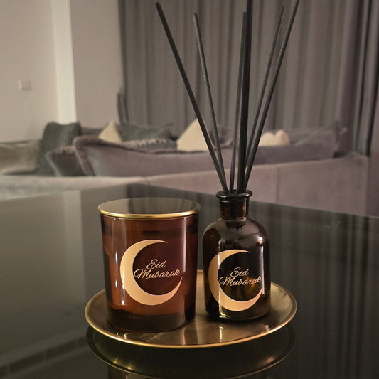 Eid Mubarak Candle and Reed Diffuser Gift Set