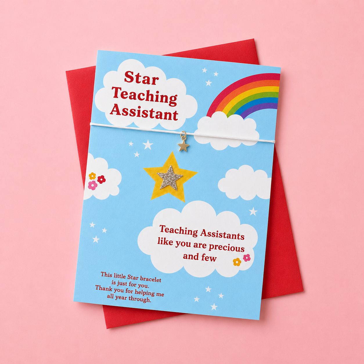 Star Teacher / Star Teaching Assistant Bracelet Card