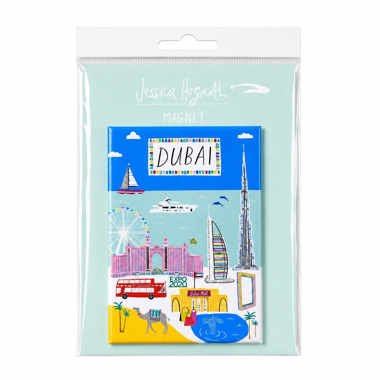 Dubai Illustrated Fridge Magnet