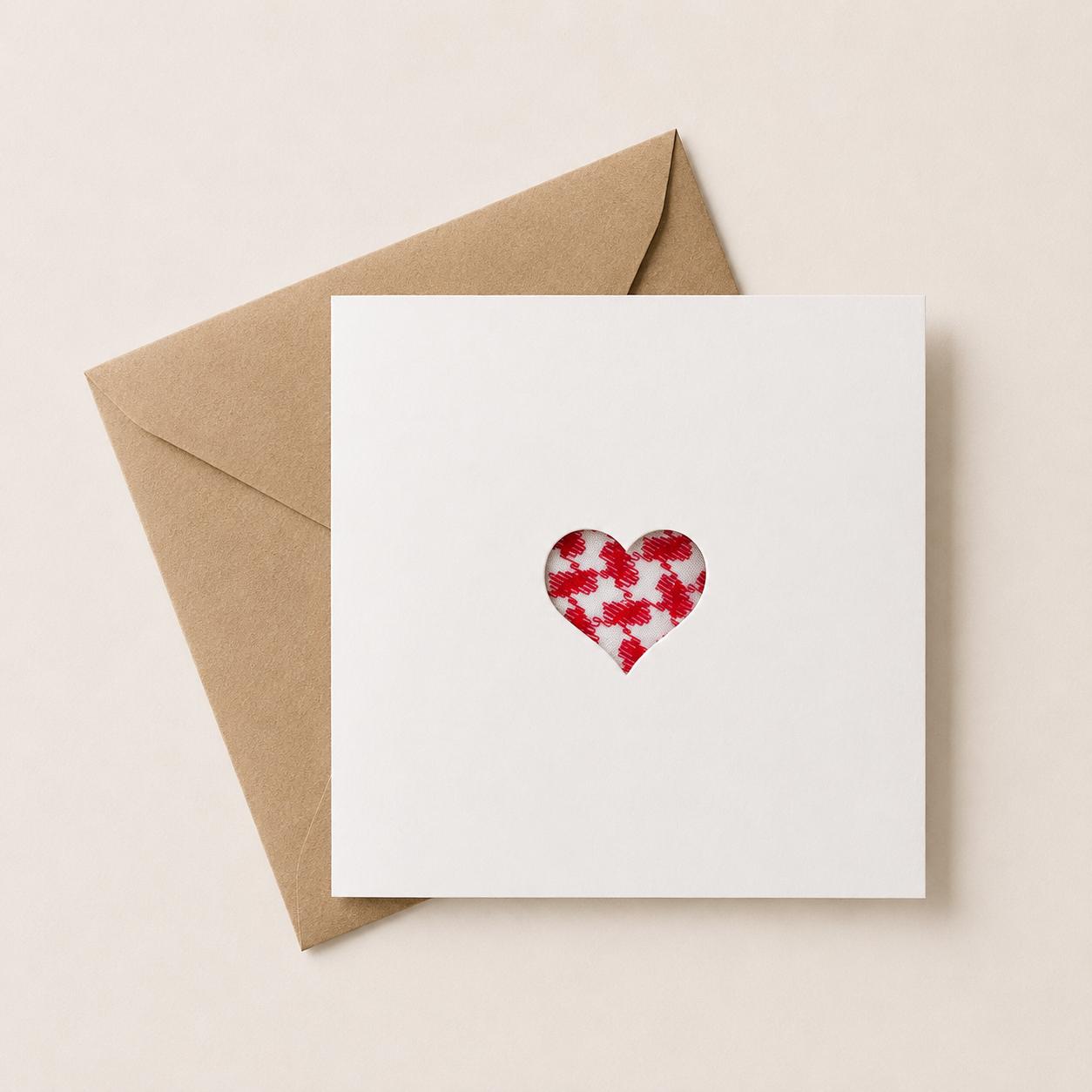 Luxury Handmade Heart Greeting Card