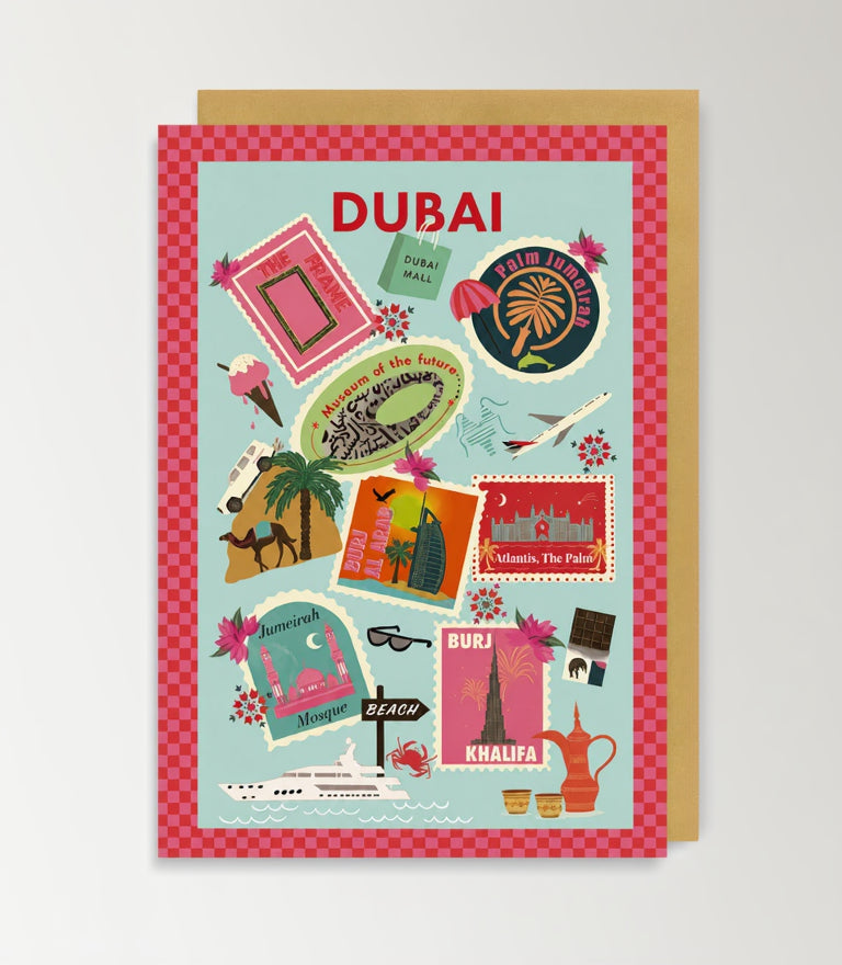 Dubai Landmark Greeting Card