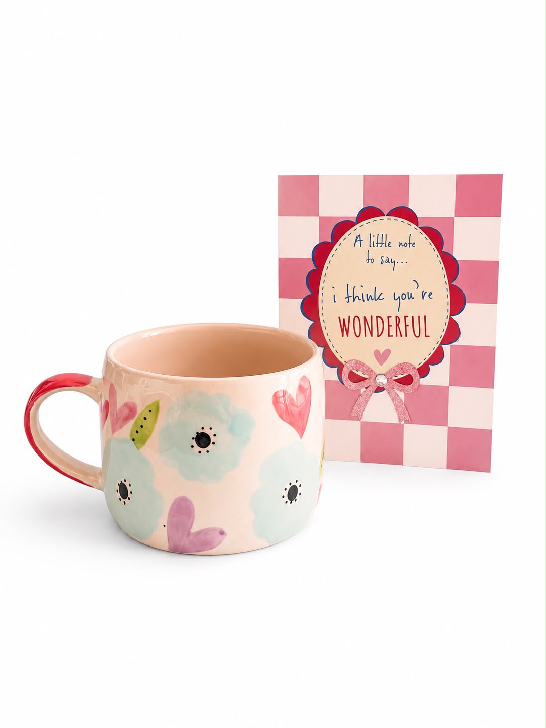 “I Think You're Wonderful" Mug & Greeting Card Gift Set