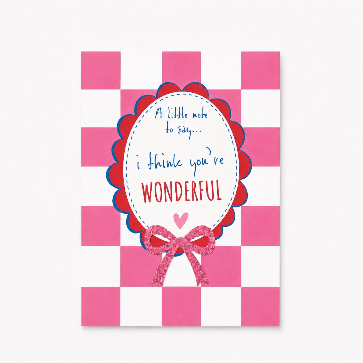 “I Think You’re Wonderful” Hand-Finished Greeting Card