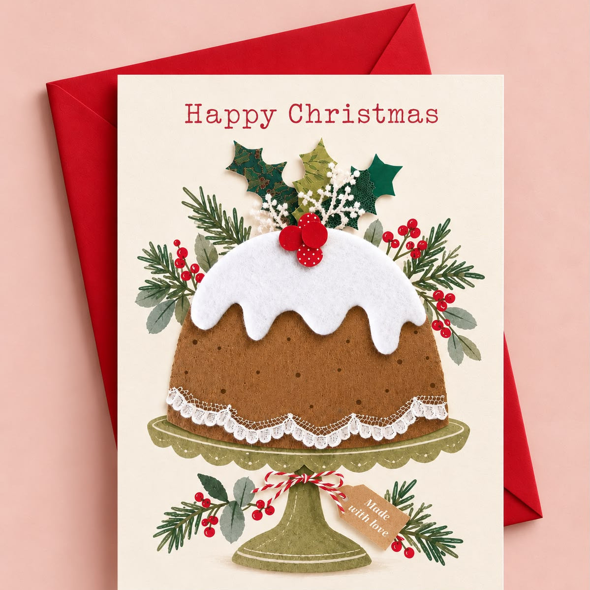 Christmas Pudding – Festive Greeting Card