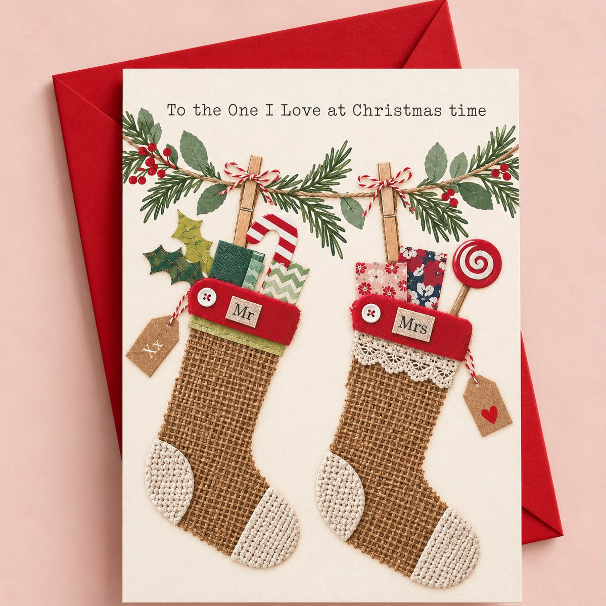 The One I Love at Christmas Time – Christmas Greeting Card