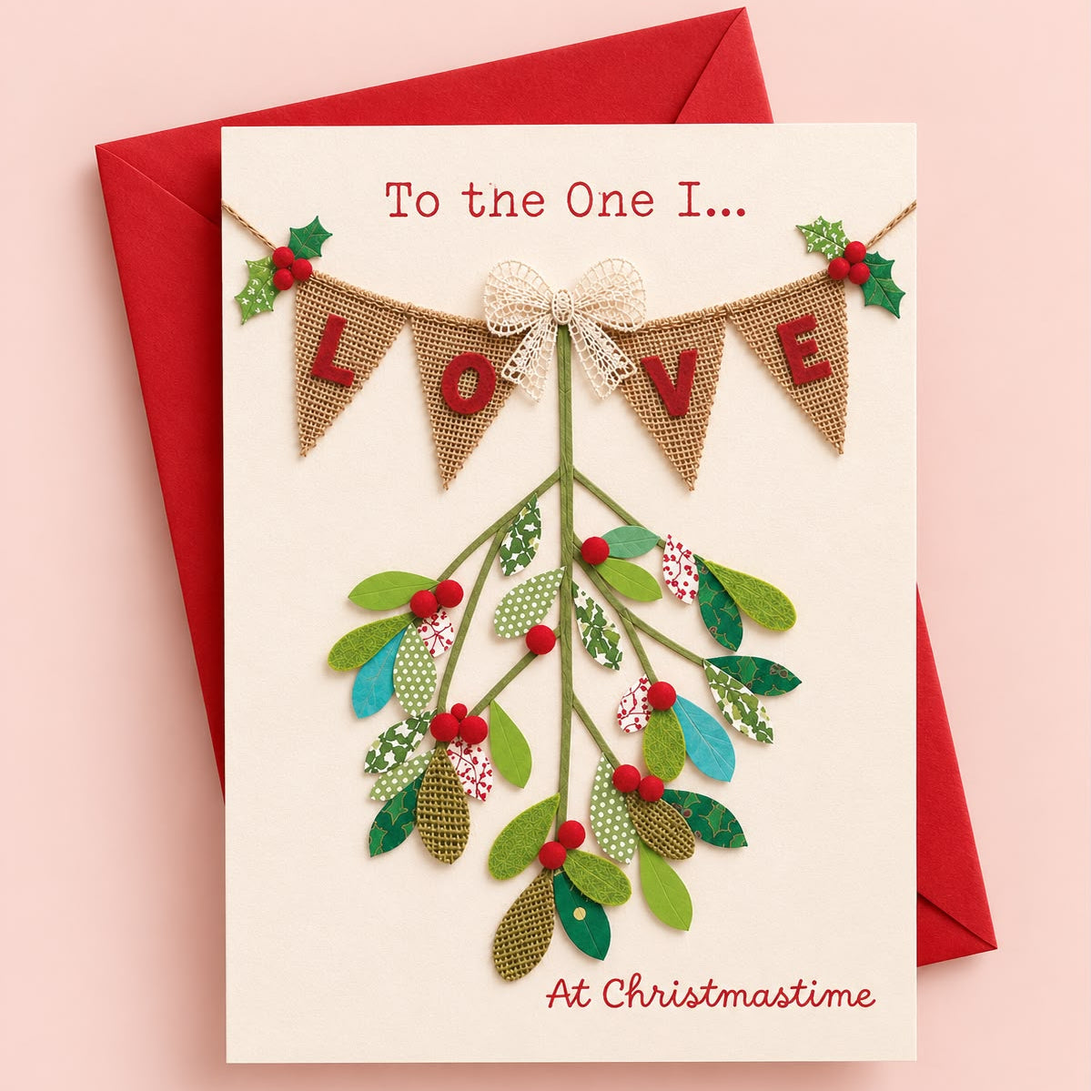 To the One I Love at Christmastime – Christmas Greeting Card