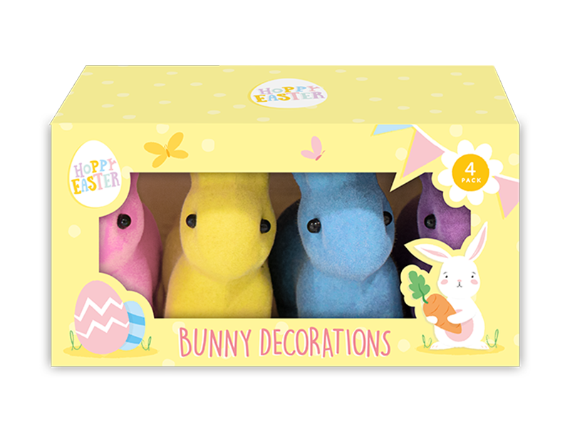 Mini Flocked Easter Bunnies