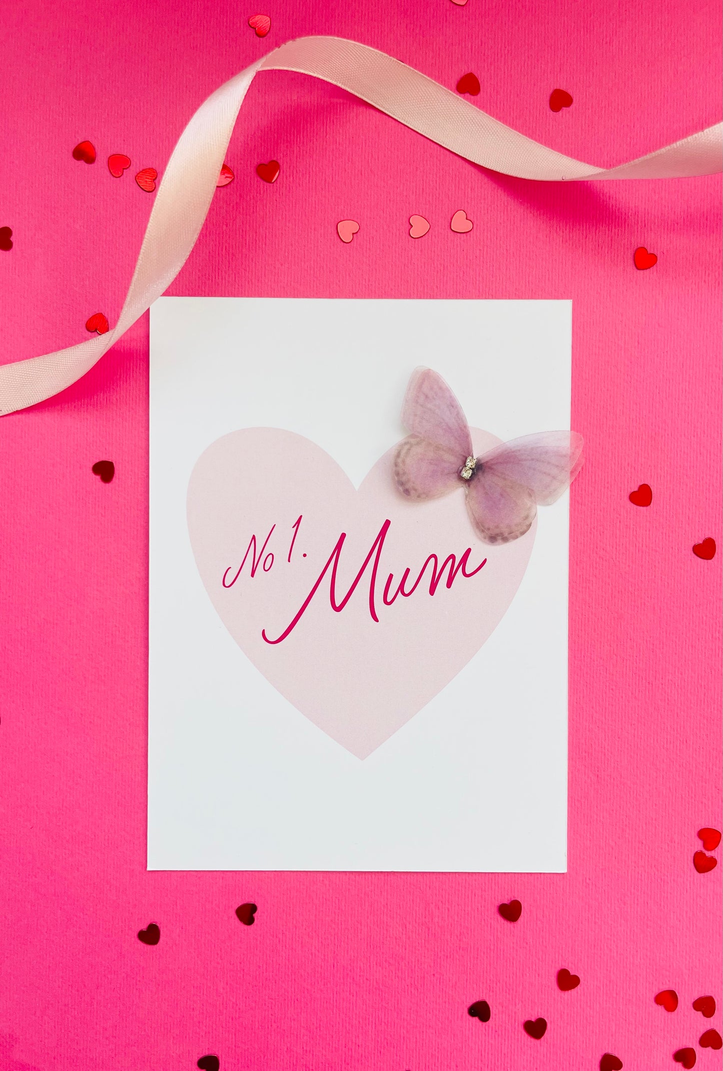 Mother's Day Card - No.1 Mum with Butterfly motif