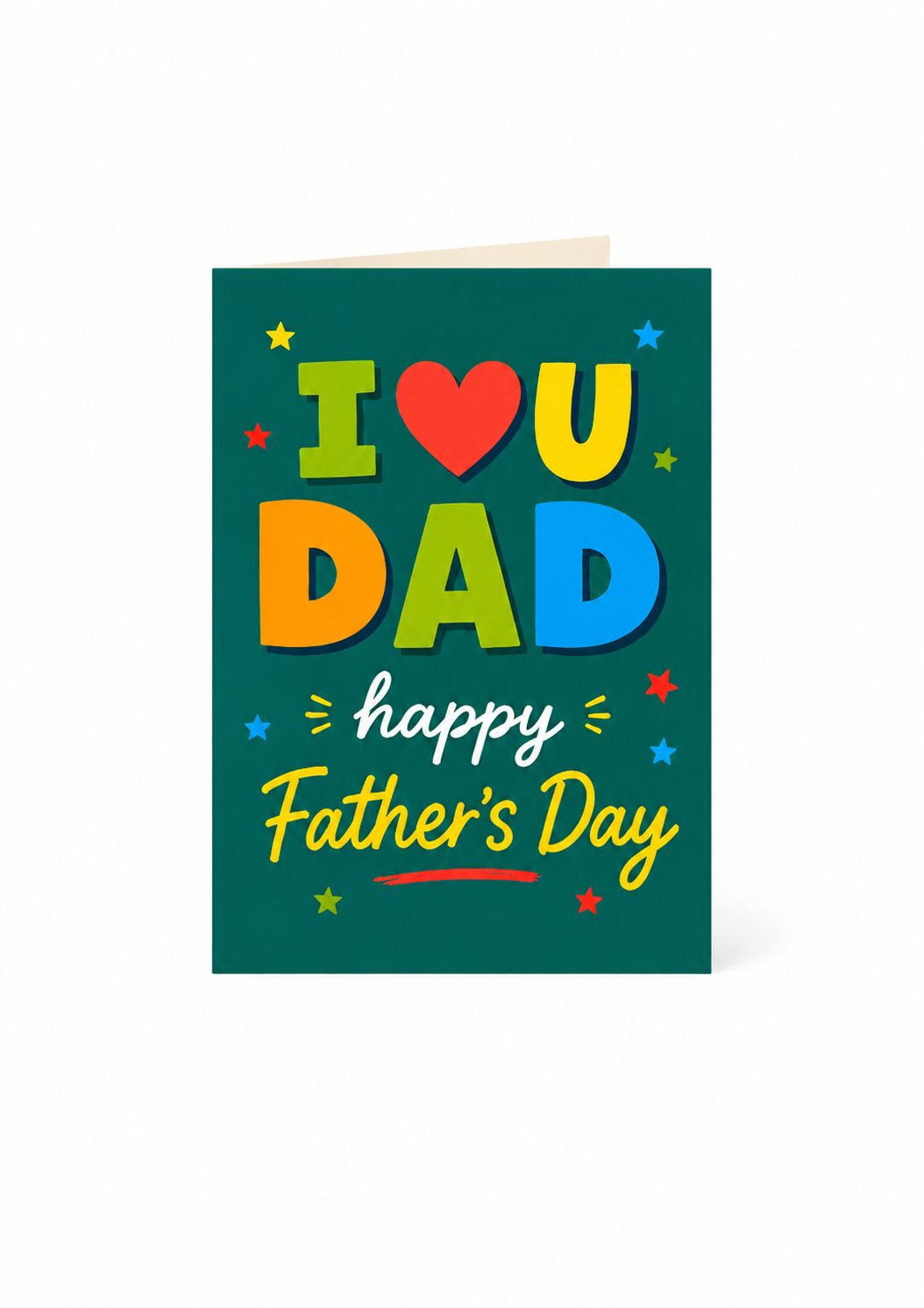 I ❤️ U Dad Father’s Day Greeting Card