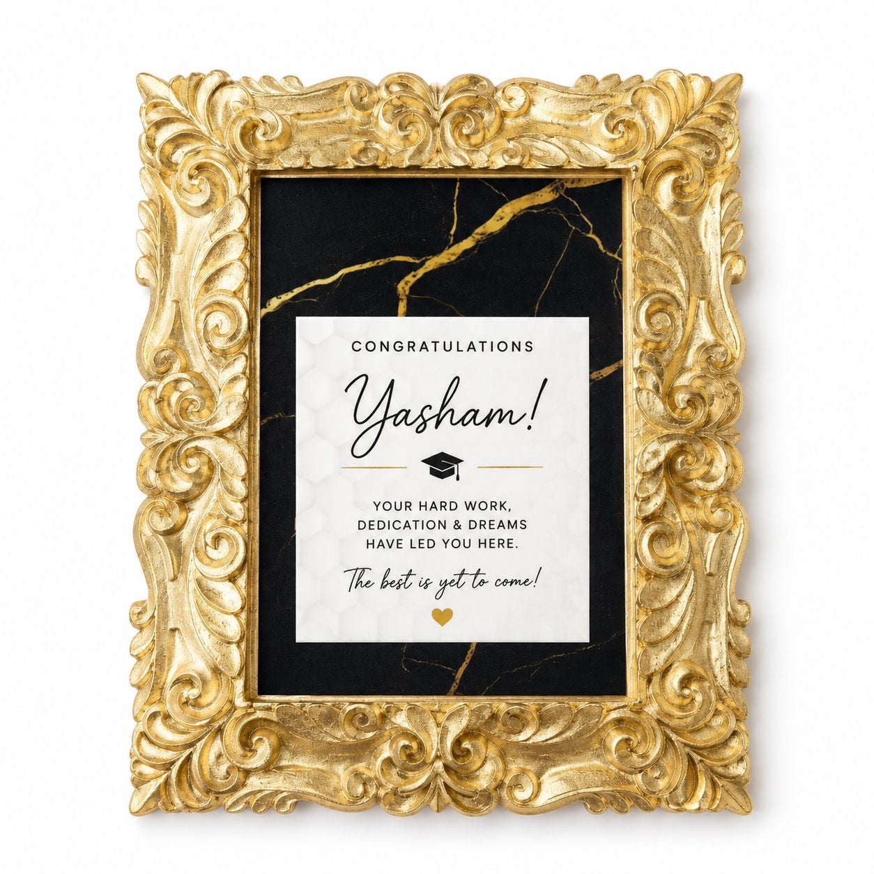 Customizable Golden Graduation Chocolate Frame