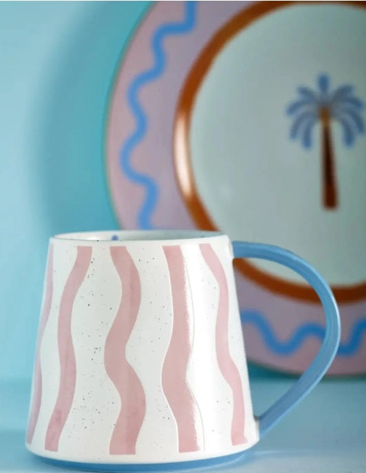 Electric Coast Pink Wave Mug