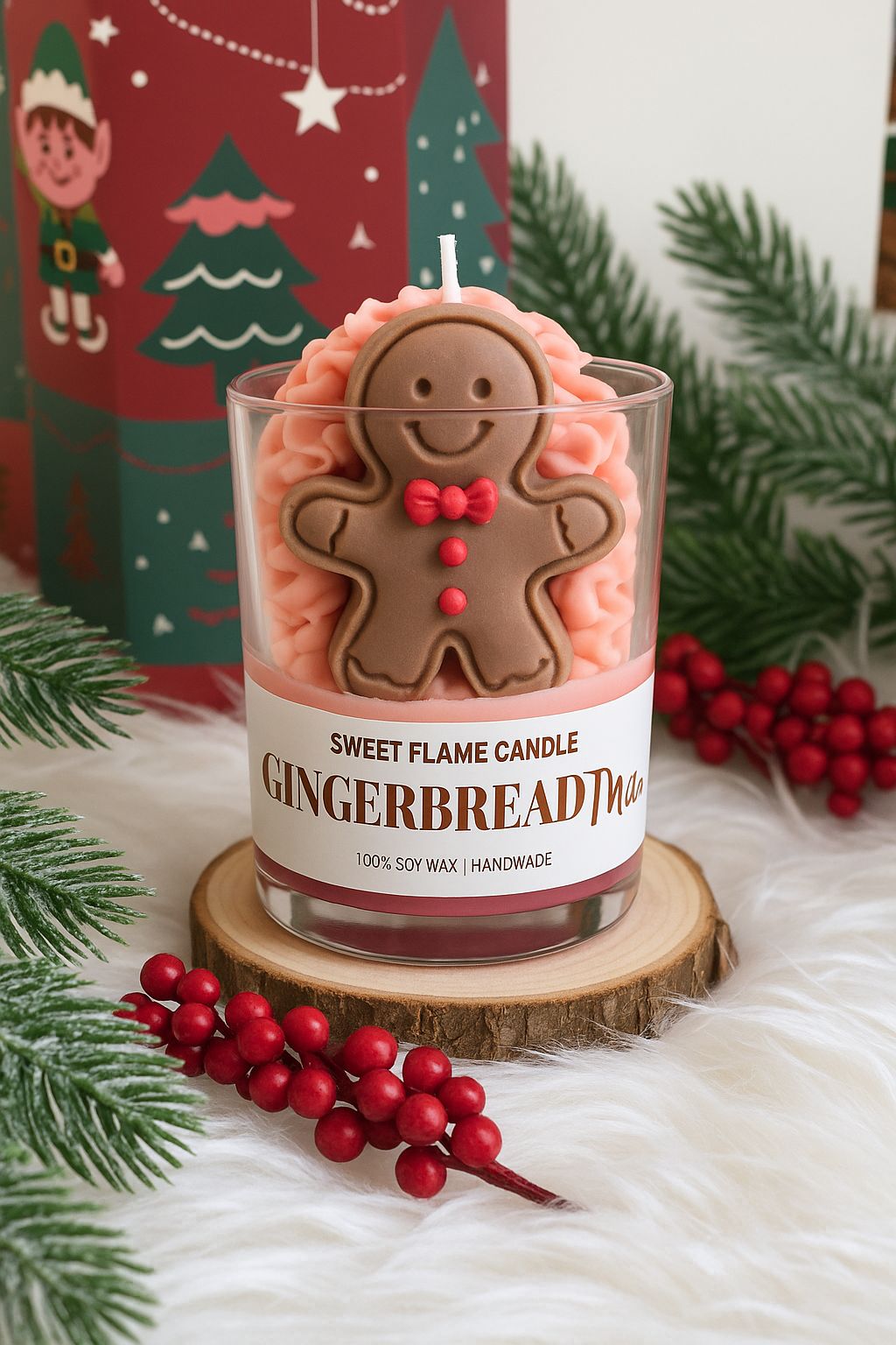 Festive Gingerbread Candle Jar - 220ml