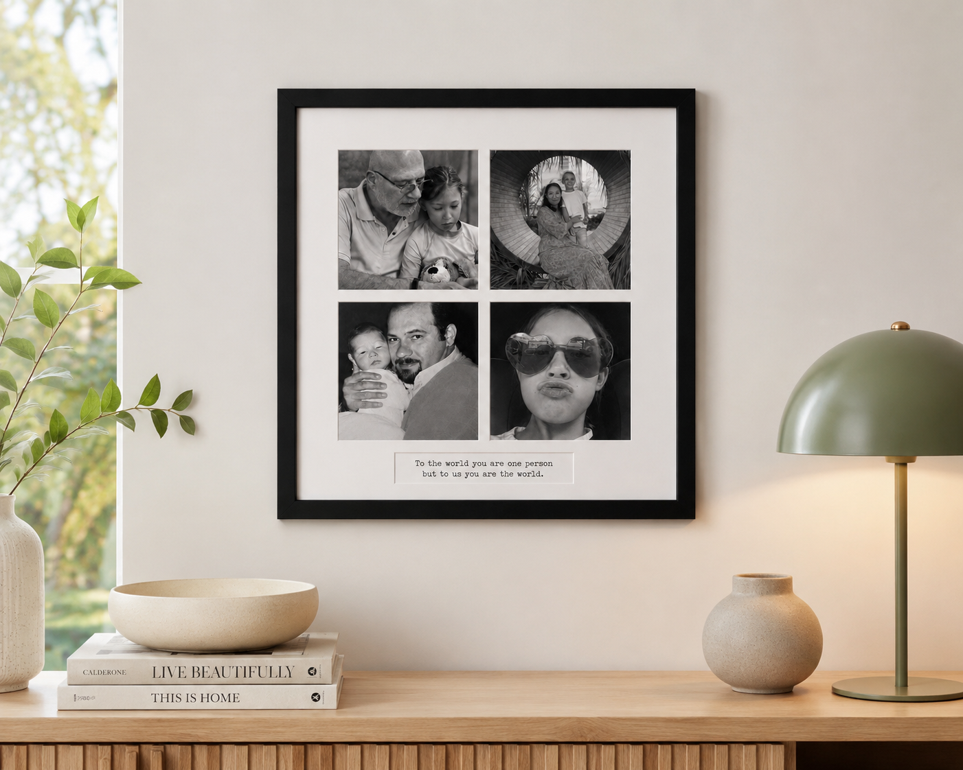 Personalised Family Photo Collage Frame | 40 x 40 cm