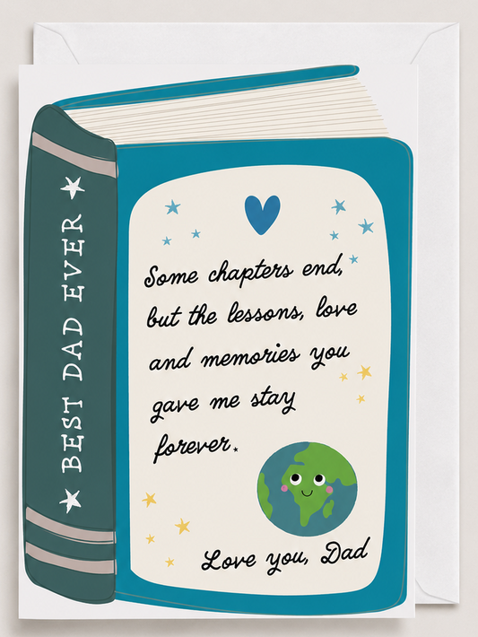 Best Dad Ever Book Card