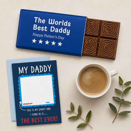 Father’s Day Card & Kunafa Milk Chocolate Gift Set