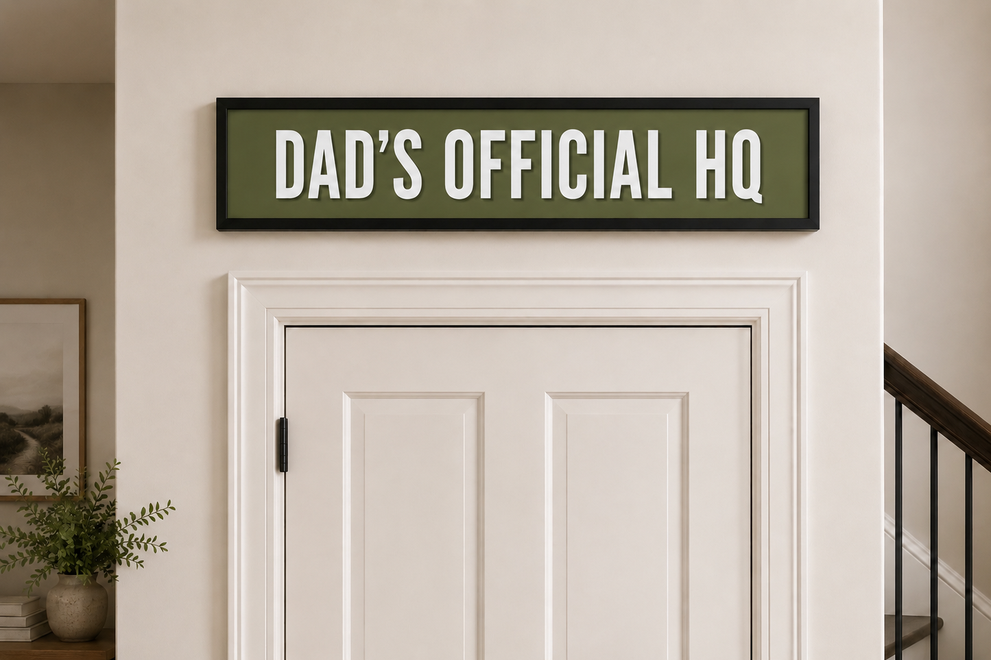 DAD’S OFFICIAL HQ Framed Print
