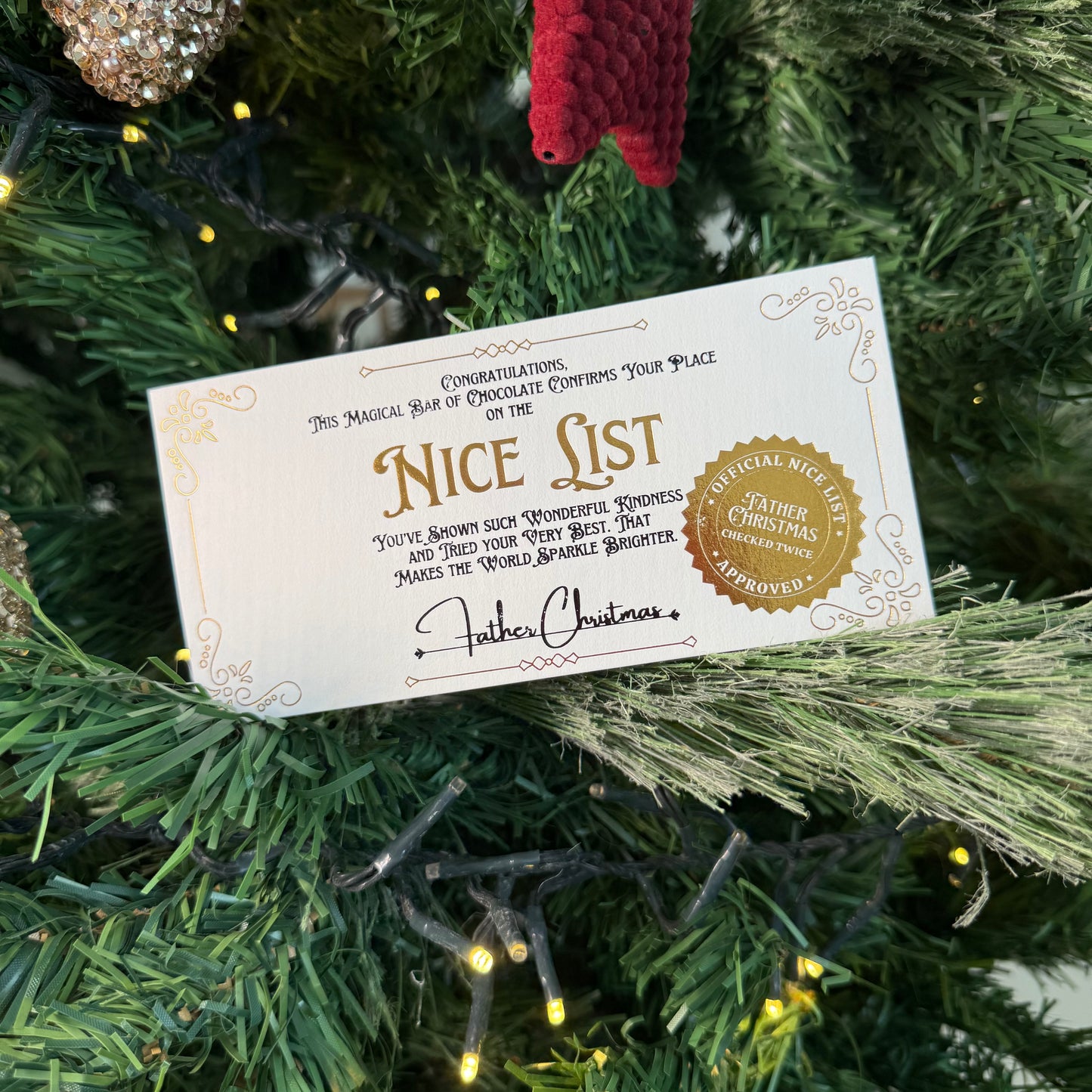 Christmas Chocolate Bar with Magical Ticket