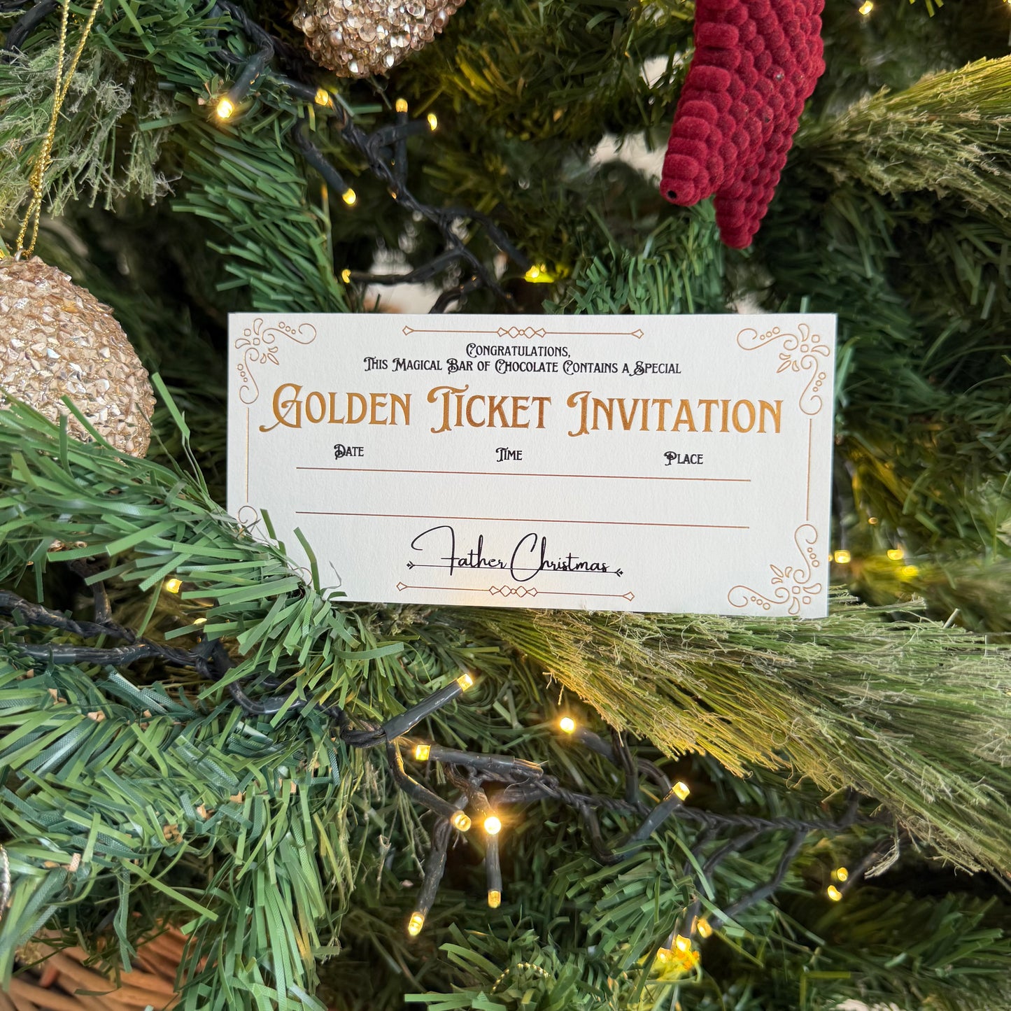 Christmas Chocolate Bar with Magical Ticket