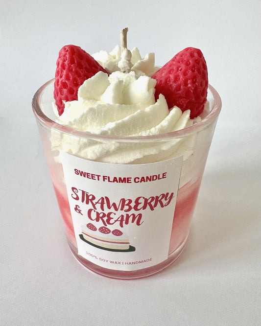 Strawberry Cream Candle Jar - 220ml