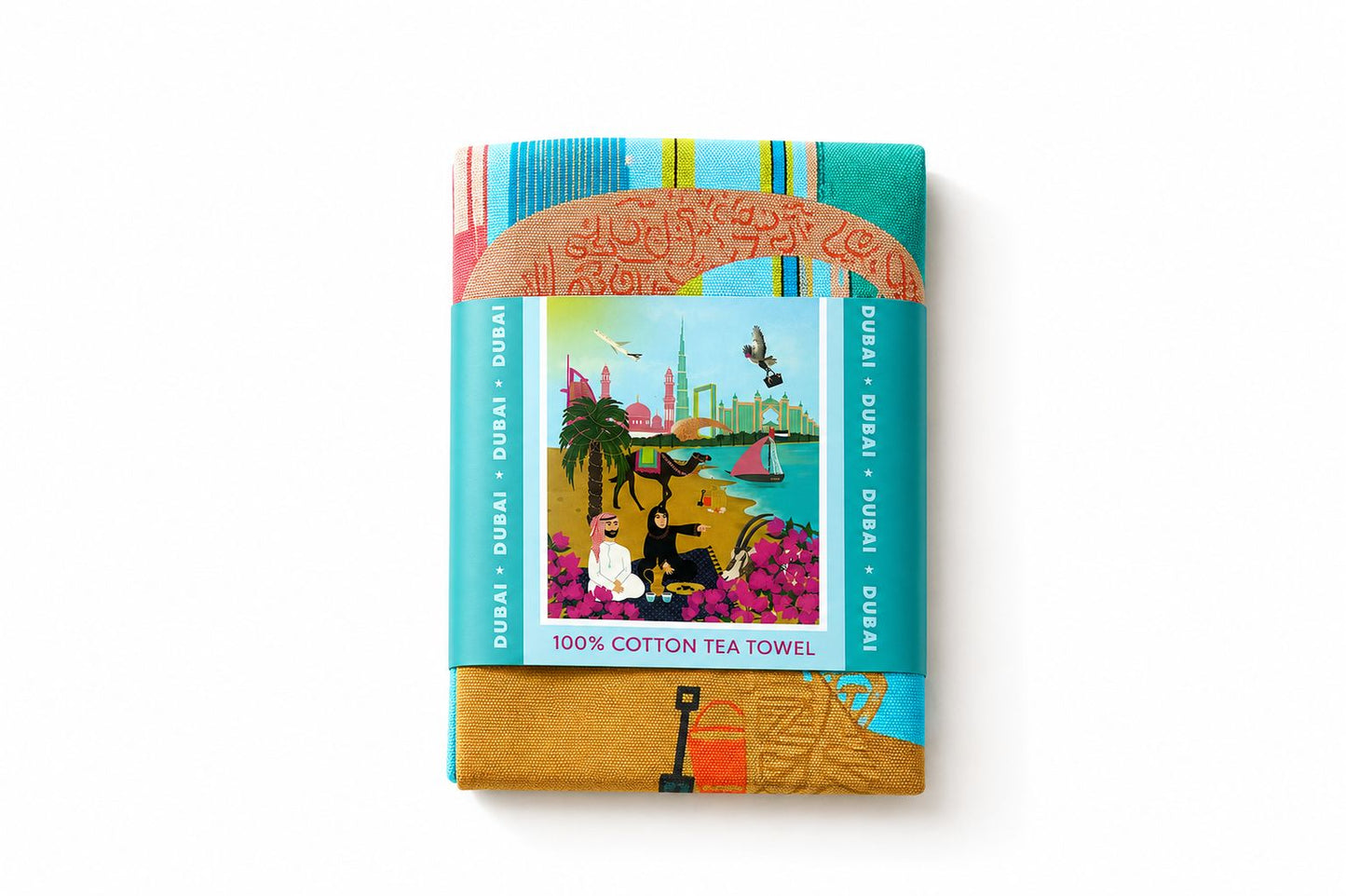 Luxury 100% Cotton Tea Towel - Dubai Emirati Edition