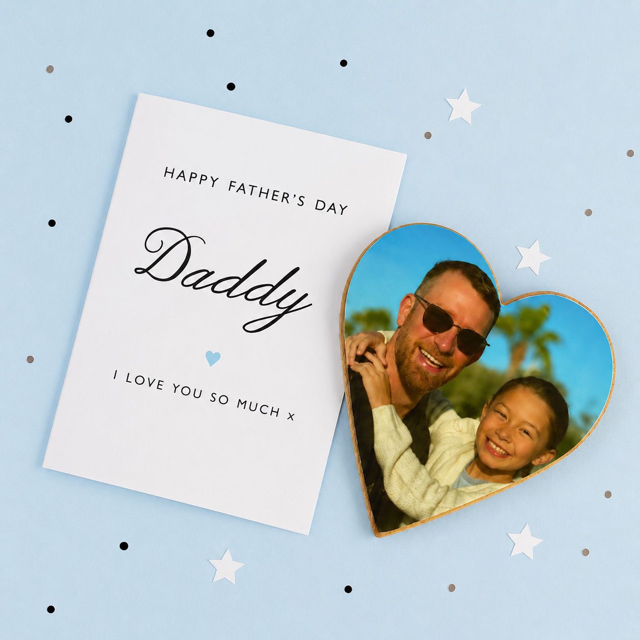 Personalised Father’s Day Card & Heart Cookie Gift Set