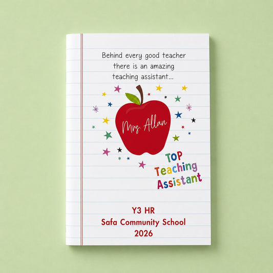 Personalised Teaching Assistant Appreciation Notebooks