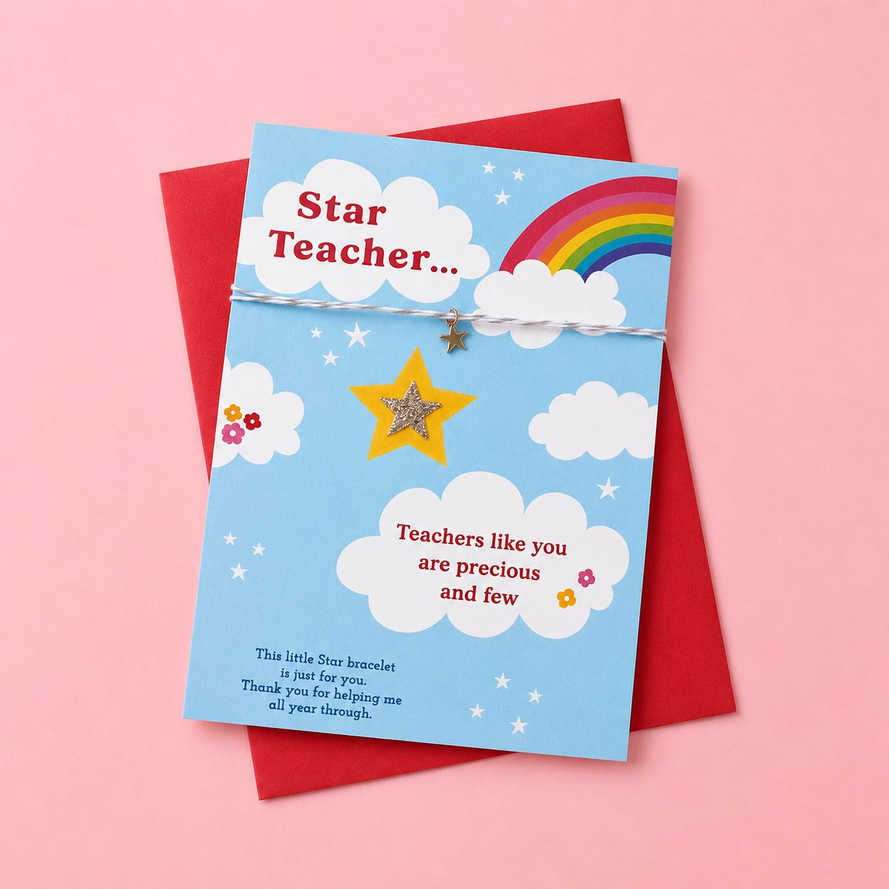 Star Teacher / Star Teaching Assistant Bracelet Card