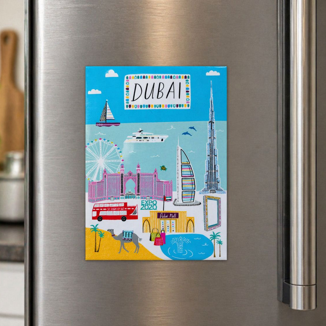 Dubai Illustrated Fridge Magnet
