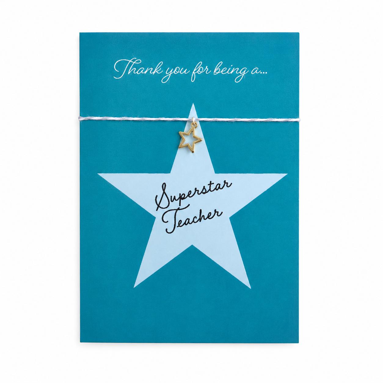Teacher Star Bracelet on Twine