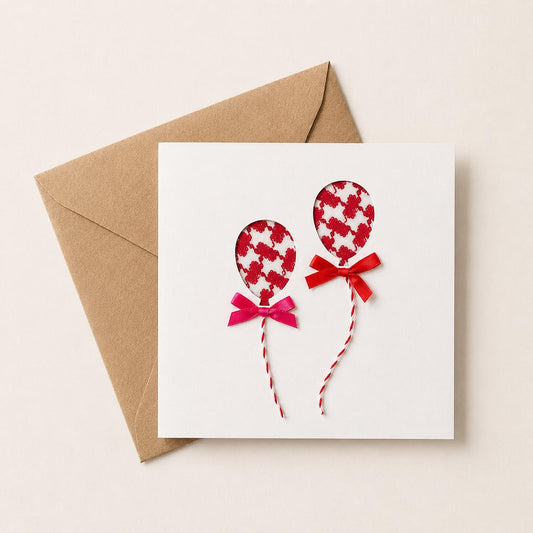 Luxury Handmade Birthday Balloons Greeting Card