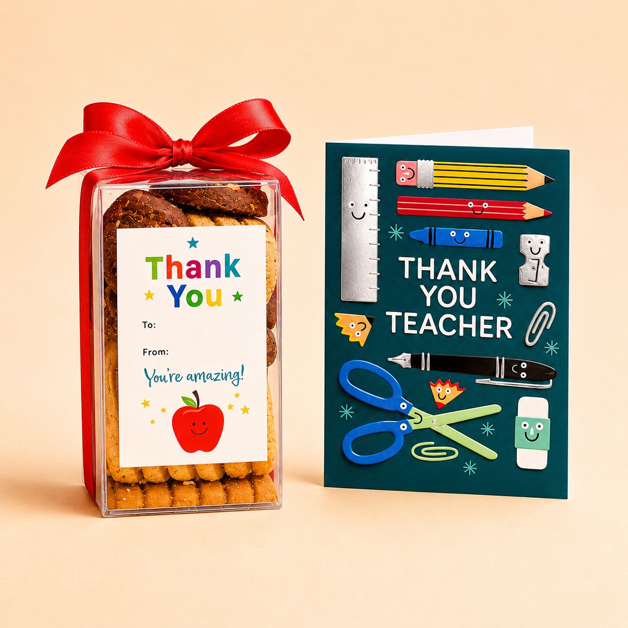Thank You Teacher Cookie and Greeting Card