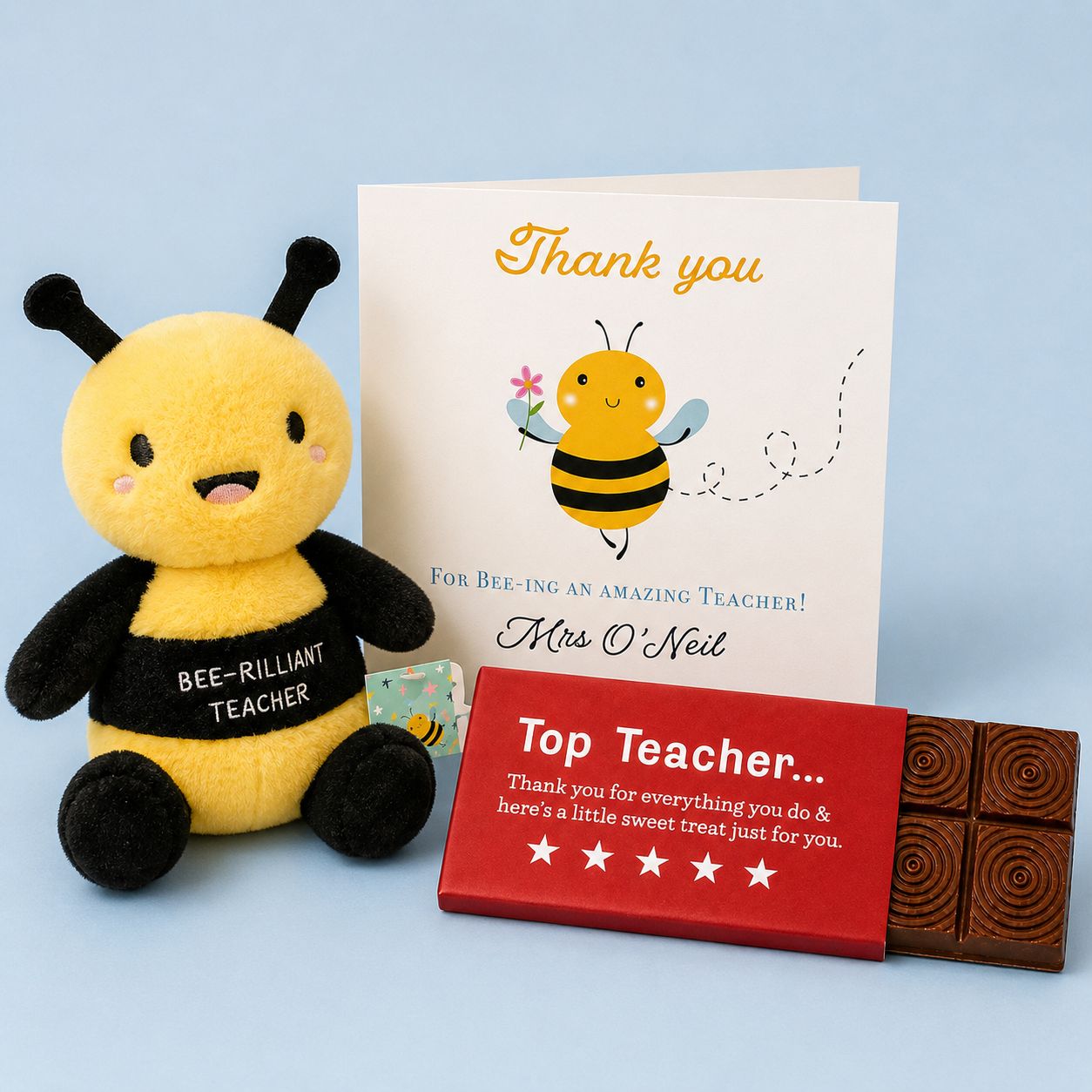 Personalised Teacher Bumblebee Gift Set