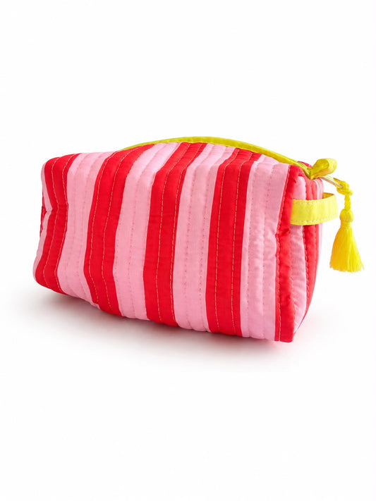 Sunset Stripe Quilted Wash Bag