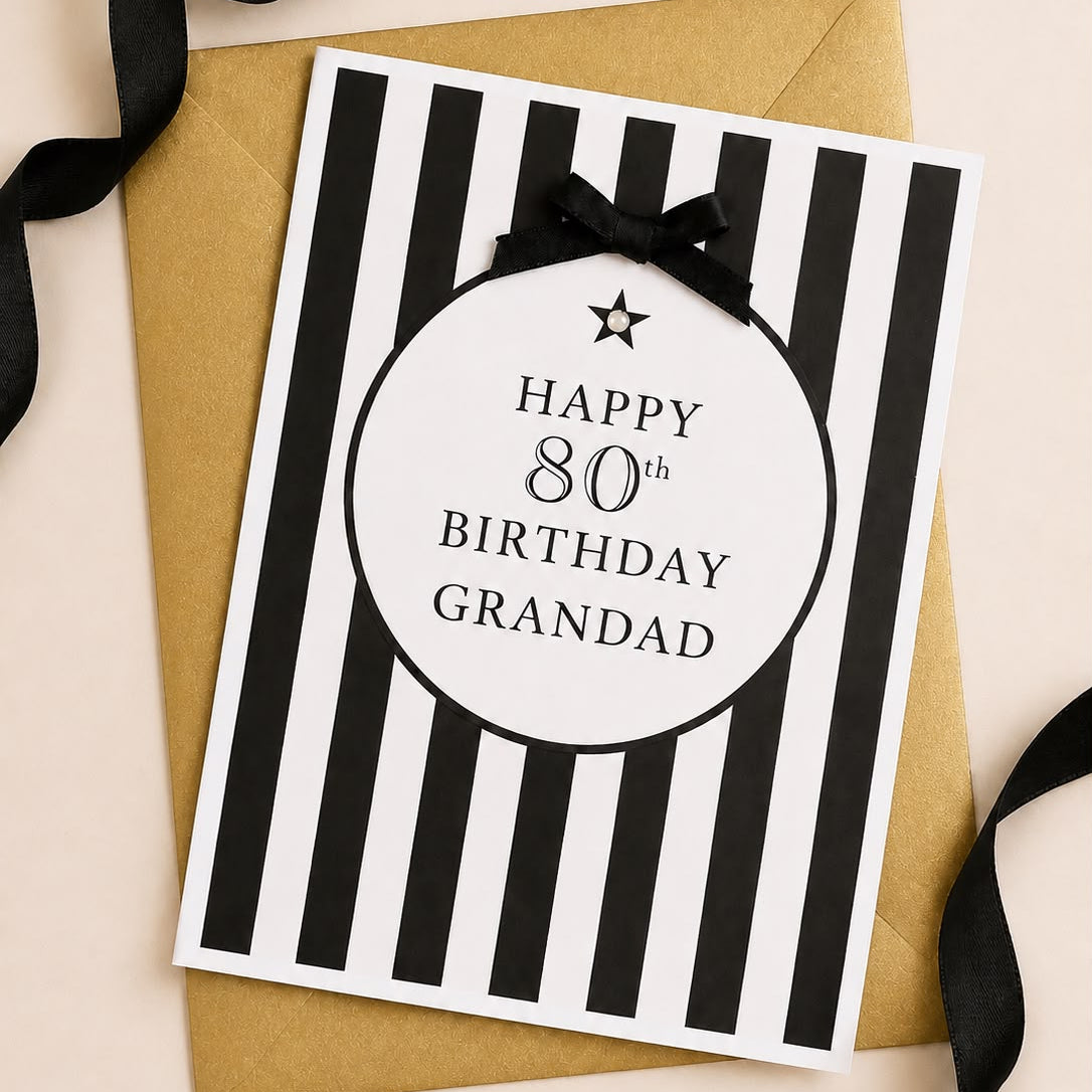 Personalised 80th Birthday Grandad Card