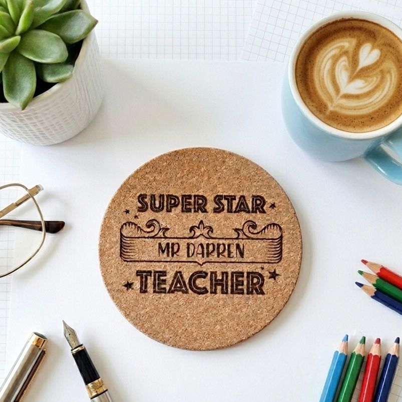 Engraved Cork Coaster