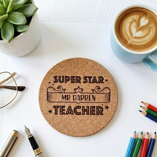Engraved Cork Coaster