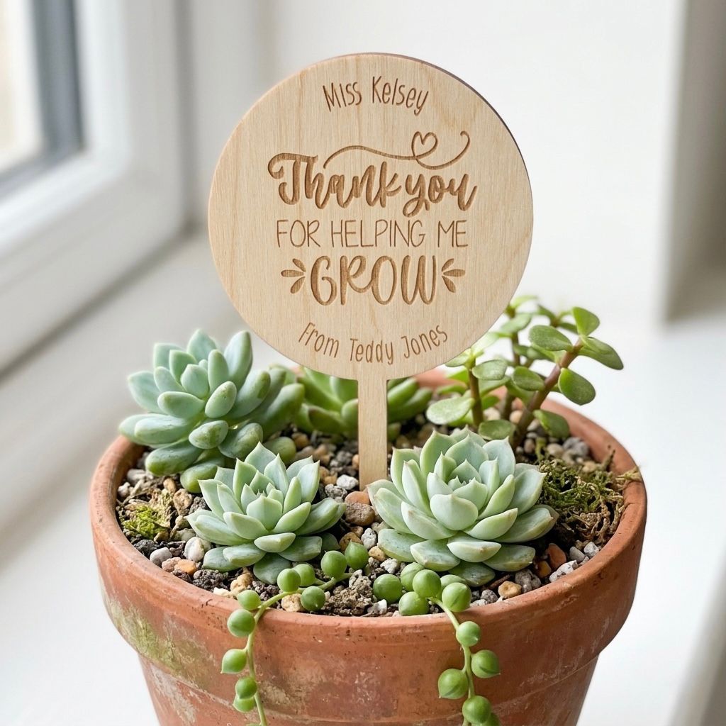 Thank You Teacher Planter Stick