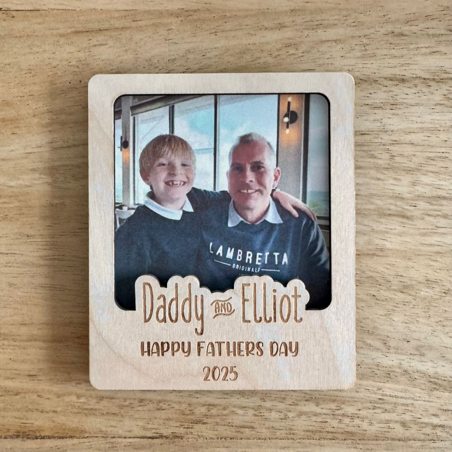 Personalized mini wooden photo frame